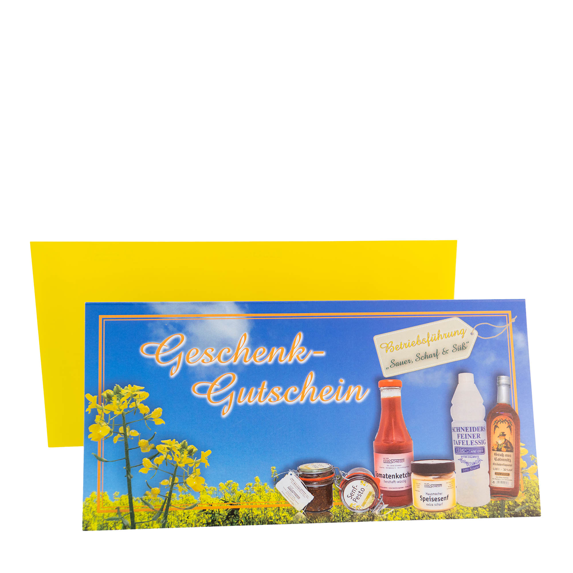 Auswahl von Geschenkgutscheinen